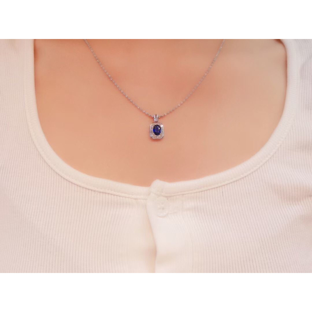 天然 ロイヤルブルーサファイア ダイヤ  ペンダントトップ1.1ct ¥