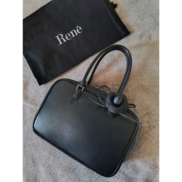 ルネRene????美品アリアMサイズ ミッドナイトネイビー レザー ...