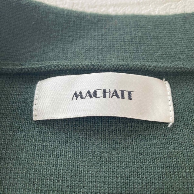 ○マチャット○キルティングドッキングニットカーディガン グリーン