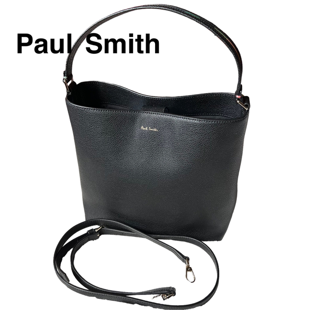 美品!ポールスミス Paul Smith ハンドバッグ ストライプハンドル 送料