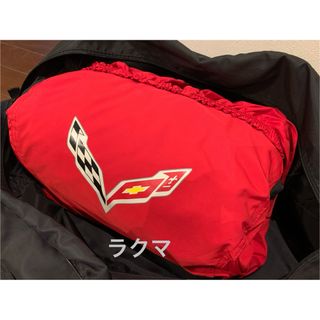 シボレー(Chevrolet)のC7コルベット   GM純正カーカバー　レッド／ブラックZ06ロゴ入(車外アクセサリ)