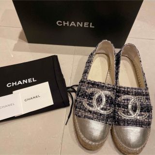 CHANEL - chanel ツイード エスパドリーユ 38の通販|ラクマ