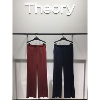 セオリー(theory)の【新品未使用】Theoryワイドクロップドパンツ フルレングス ボルドー(カジュアルパンツ)