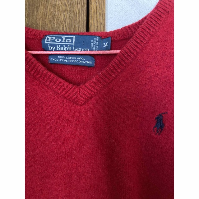 POLO RALPH LAUREN(ポロラルフローレン)の古着　ラルフローレンＶネックニット メンズのトップス(ニット/セーター)の商品写真