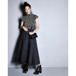 マウジー(moussy)のMOUSSY DENIM MAXI FLARE SKIRT(デニム/ジーンズ)