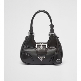 プラダ(PRADA)のPRADA プラダ ムーン パデッドナッパレザー バッグ ブラック(ハンドバッグ)