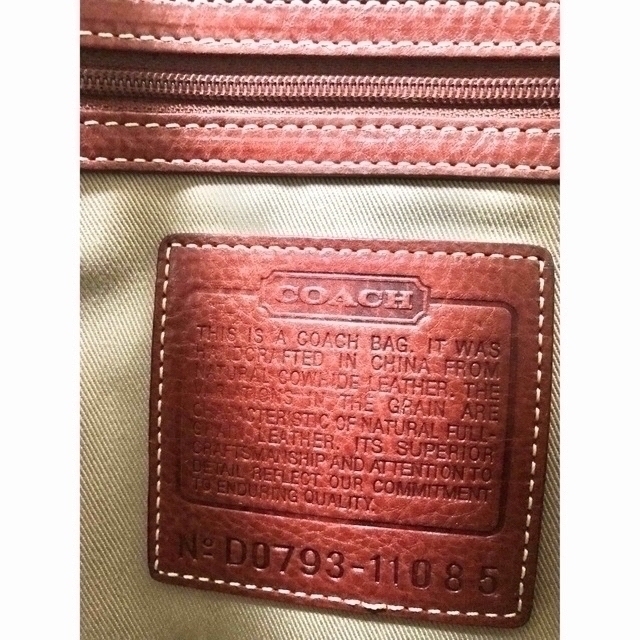 COACH - COACH コーチ 本革バッグ A4サイズ収納可 ワインレッドの通販