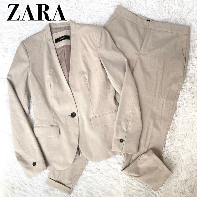 ZARA BASIC』フォーマル ノーカラー セットアップ スーツ通年OK ZARA BASIC』フォーマル ノーカラー セットアップ スーツ通年OK