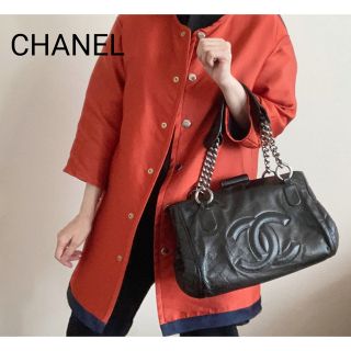 シャネル(CHANEL)の美品♡シャネル　CHANEL ヴィンテージ レザー　がま口　チェーンバッグ(ショルダーバッグ)