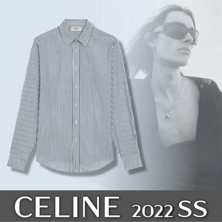 セリーヌ(celine)の【コレクション着用】22SS Celine セリーヌ ストライプシルクシャツ(シャツ)