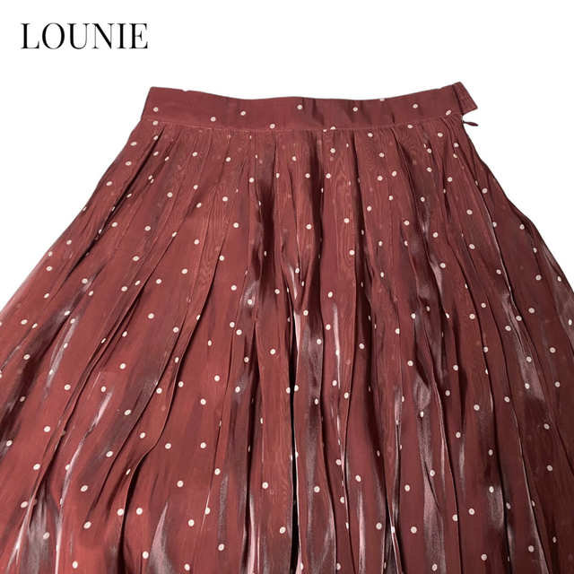 LOUNIE(ルーニィ)の【LOUNIE】ドット柄ロングスカート ルーニィ レディースのスカート(ロングスカート)の商品写真