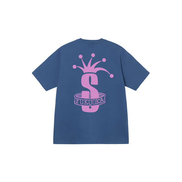 STUSSY FUKUOKA S CROWN TEE BLUE Lサイズ