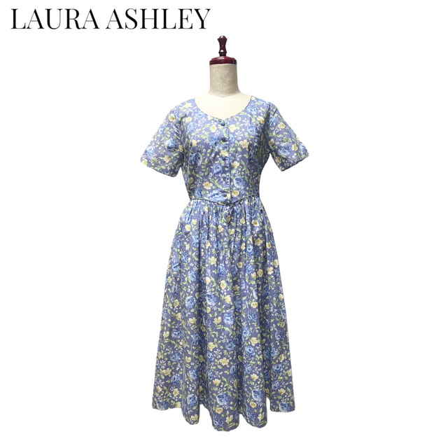 LAURA ASHLEY(ローラアシュレイ)の【LAURA ASHLEY】花柄ワンピース　ローラアシュレイ レディースのワンピース(ロングワンピース/マキシワンピース)の商品写真