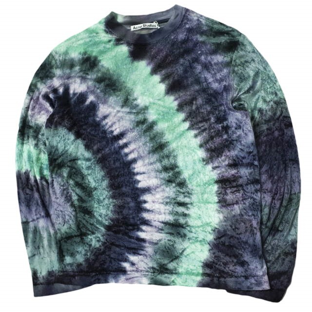 Acne Studios アクネストゥディオズ 21AW Tie Dye L/S T-Shirt ベロアパイル タイダイロングスリーブTシャツ FN-MN-TSHI000329 XS Thistle Purple モダール トップス【Acne Studios】