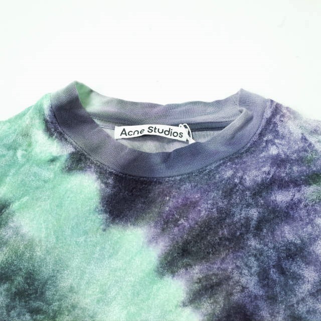 Acne Studios アクネストゥディオズ 21AW Tie Dye L/S T-Shirt ベロアパイル タイダイロングスリーブTシャツ FN-MN-TSHI000329 XS Thistle Purple モダール トップス【Acne Studios】