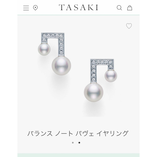 TASAKI(タサキ)のTASAKI バランス ノート パヴェ イヤリング レディースのアクセサリー(ピアス)の商品写真