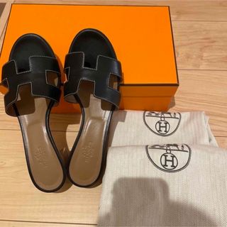 エルメス(Hermes)の☆大人気☆ エルメス  オアジス　黒の36(サンダル)