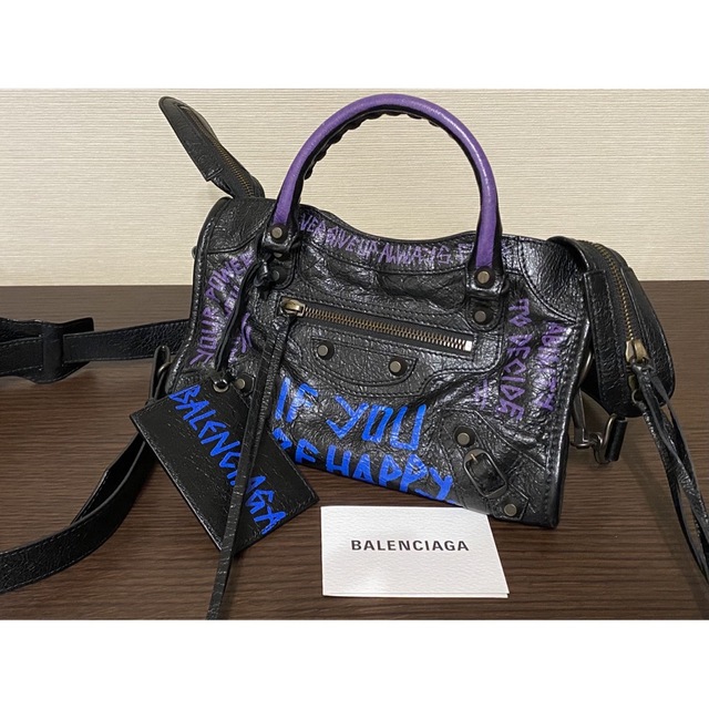 BALENCIAGA バレンシアガ グラフィティ クラシックミニシティ 2way