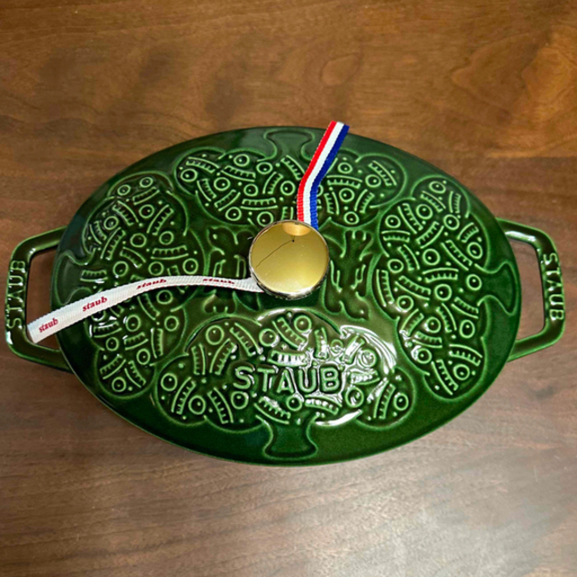 人気ショップが最安値挑戦!】 STAUB バジルグリーン 23cm オーバル