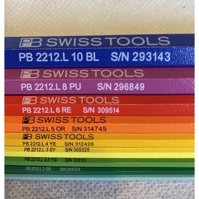 PB SWISS TOOLS レインボーショートヘッド 六角レンチ セット