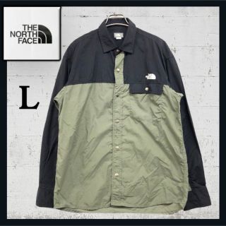 ザノースフェイス(THE NORTH FACE)のノースフェイス　ロングスリーブヌプシシャツ　L(ナイロンジャケット)