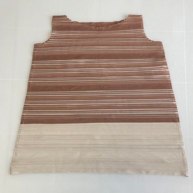2014aw】PLEATS PLEASE 横プリーツ ボーダー ノースリーブ | labiela.com