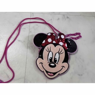 ディズニー(Disney)のミニーマウス　パスケース　コインケース　スパンコール(コインケース/小銭入れ)