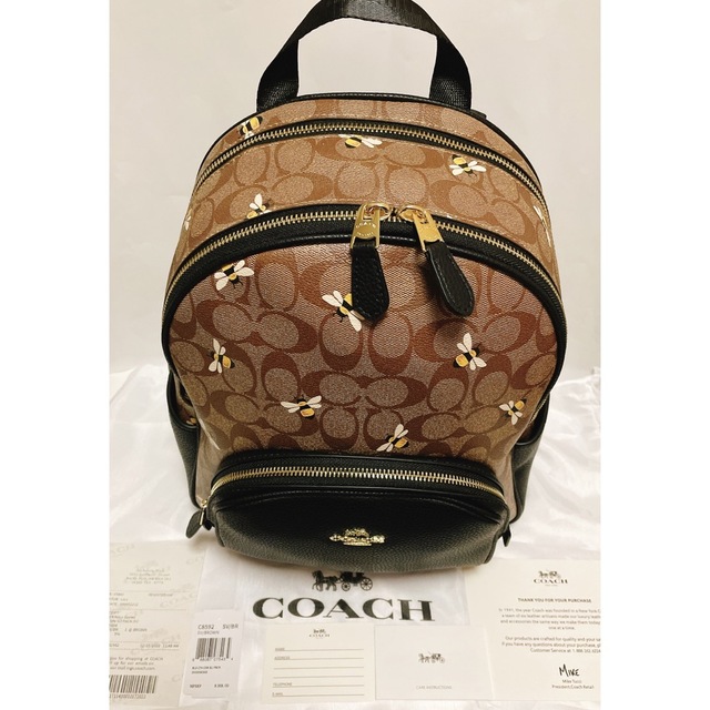 COACH(コーチ)のちゅう様 専用 コーチ シグネチャー カーキマルチ リュック はち レディースのバッグ(リュック/バックパック)の商品写真