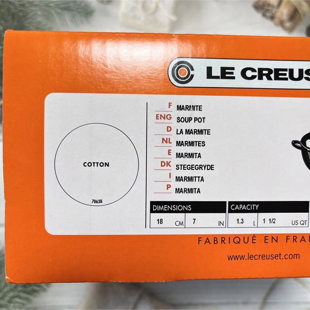 LE CREUSET - ♡ルクルーゼ マルミット コットン 18cm スープポット