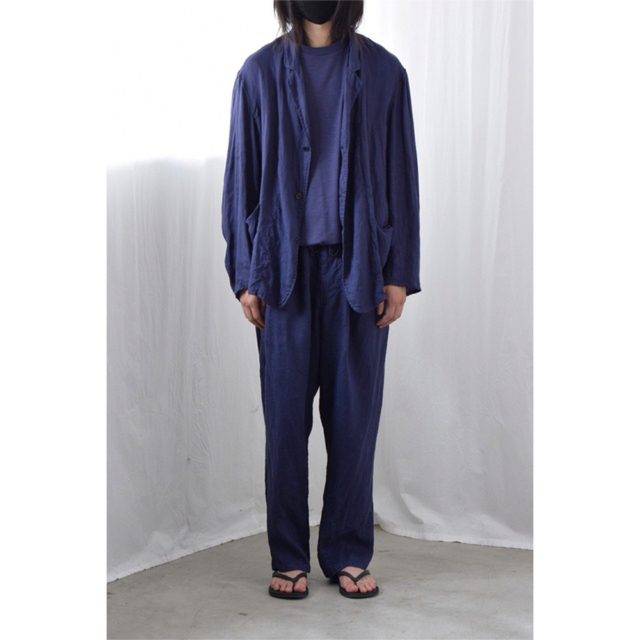 COMOLI 21SS リネンWクロス ジャケット FRENCH NAVY 3 【数量限定