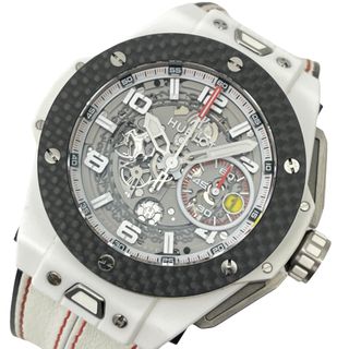 ウブロ(HUBLOT)の　ウブロ HUBLOT ビッグバン フェラーリ ホワイトセラミック 500本限定 401.HQ.0121.VR セラミック・カーボン 自動巻き メンズ 腕時計(その他)