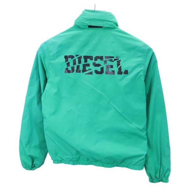 ディーゼル バックロゴプリント ナイロン ジップパーカー 10 グリーン系 DIESEL キッズ   【230305】