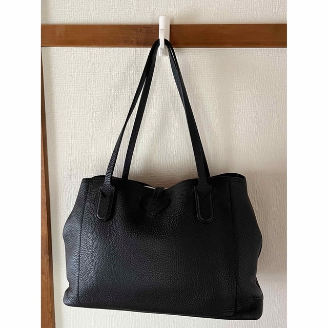 フラワーB ブルーグレイ 現行極美品✨ロンシャン A4可 ロゾ