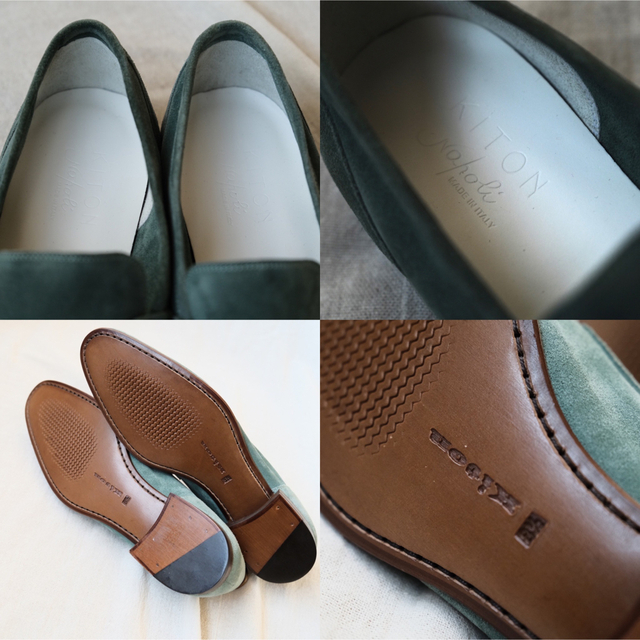 KITON - 新品未使用kitonキートン グレーグリーンアンラインド