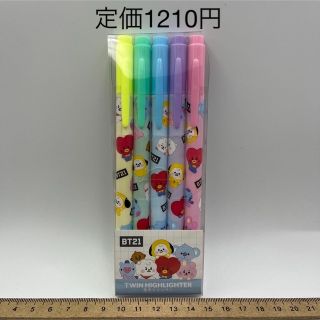 ★新品★ 【ペン】BT21 蛍光ツインペン 5色セット(その他)