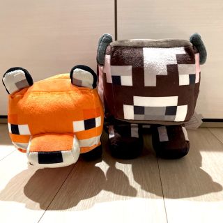 マイクラライト(MICRALITE)のマインクラフト　Pixel tales BIGぬいぐるみ　ウシ　キツネ　セット(ぬいぐるみ)