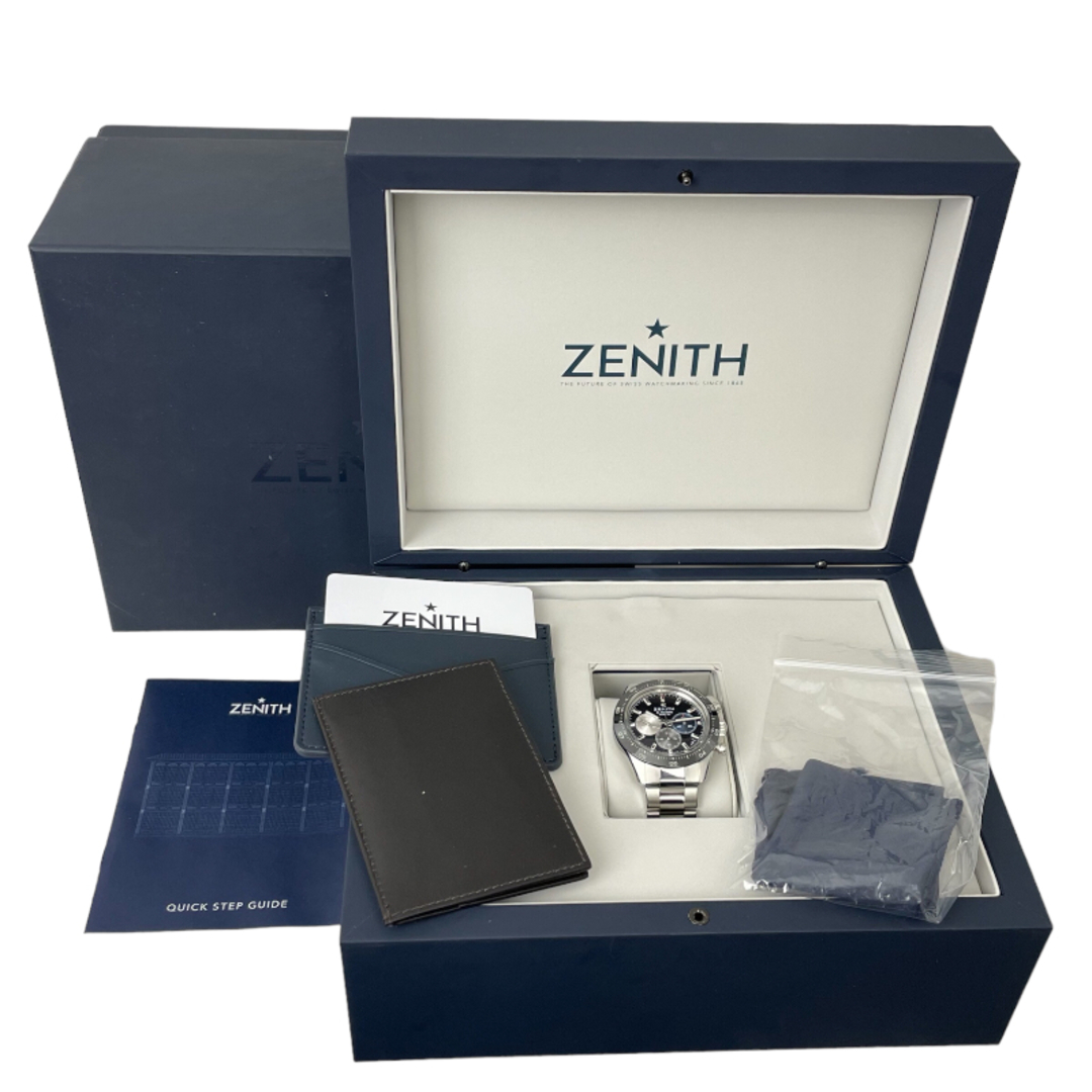 ゼニス ZENITH クロノマスタースポーツ 03.3100.3600/21.M3100 ブラック SS 自動巻き メンズ 腕時計