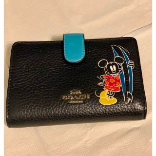 ※C ⑨ COACH コーチ　Disneyコラボ ラウンドジップ　シグネチャー