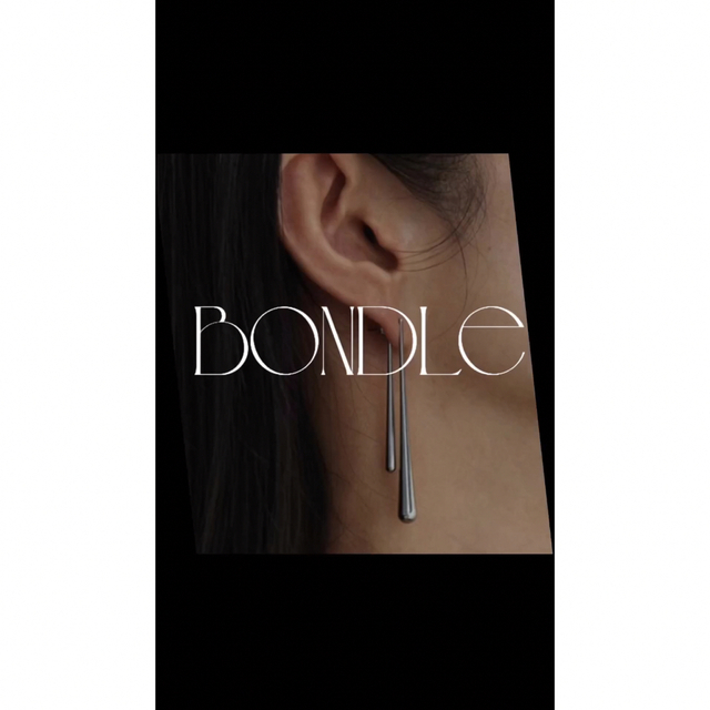 【未使用】BONDLEアシメトリーピアスゴールド