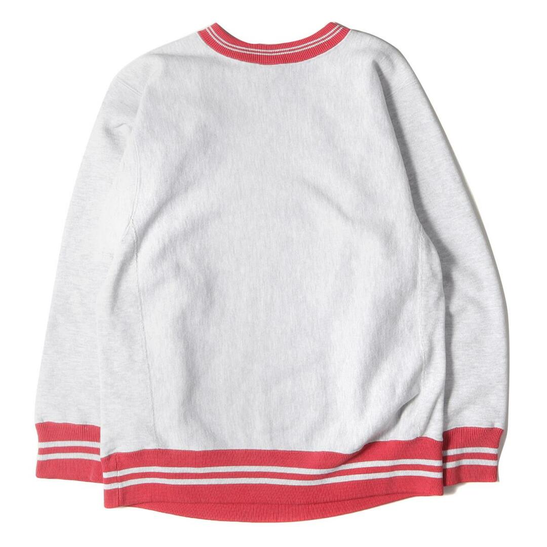 Champion チャンピオン スウェット リブライン リバースウィーブ スウェットシャツ 刺繍タグ 2段プリント USA製 vintage ヴィンテージ 90s アッシュグレー レッド M トップス トレーナー 長袖 【メンズ】