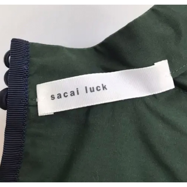 sacai luck(サカイラック)の★sacai luck サカイラック　レースワンピース　ネイビー&グリーン レディースのワンピース(ひざ丈ワンピース)の商品写真