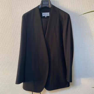 極美品 46 maison margiela マルジェラ ノーカラージャケット-