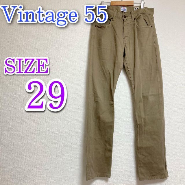 VINTAGE 55 - ヴィンテージフィフティファイブ コットン パンツ カーキ