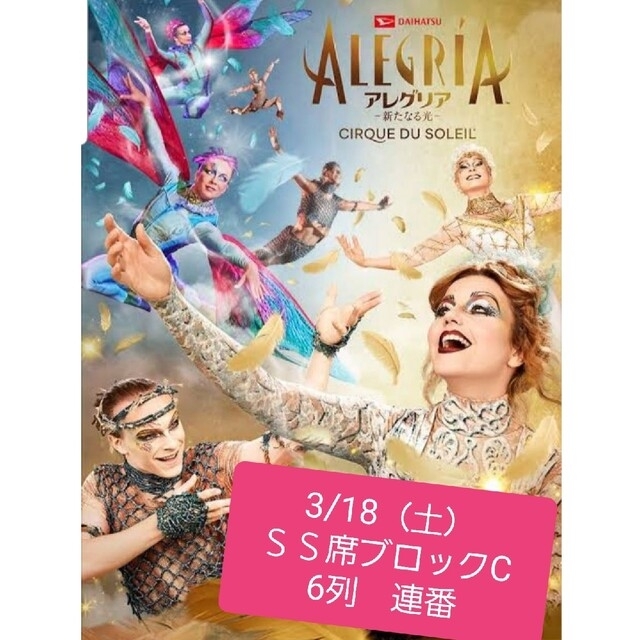 新作送料無料 8月7日アレグリア S席特典付き2枚 motorenag.de