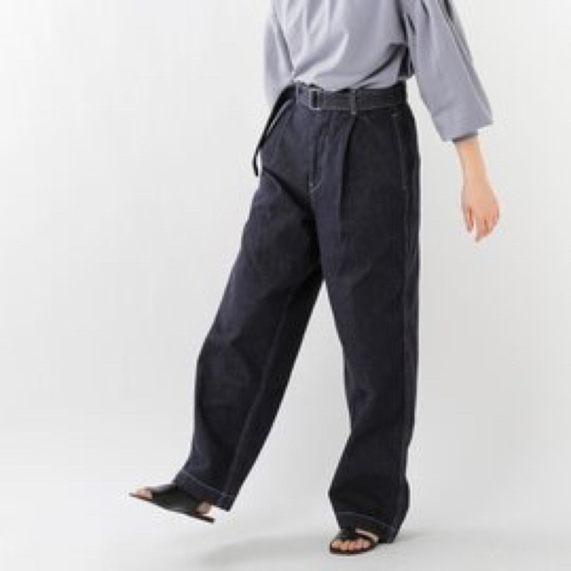 Graphpaper(グラフペーパー)のGraphpaper Colorfast Denim Belted Pants メンズのパンツ(デニム/ジーンズ)の商品写真