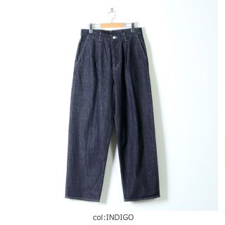 グラフペーパー(Graphpaper)のGraphpaper Colorfast Denim Belted Pants(デニム/ジーンズ)