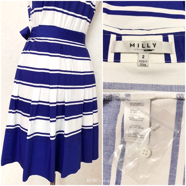 【新品】milly    ミリー　ワンピース　ボーダー柄