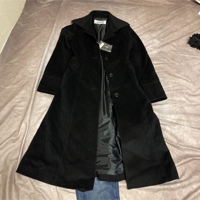 VIAGGIO BLU(ビアッジョブルー)の4万円以上の新品アンゴラ　ロングコート レディースのジャケット/アウター(ロングコート)の商品写真