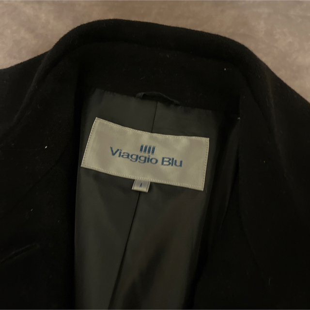 VIAGGIO BLU(ビアッジョブルー)の4万円以上の新品アンゴラ　ロングコート レディースのジャケット/アウター(ロングコート)の商品写真