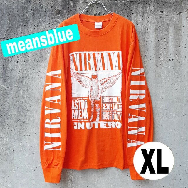 XL長袖T/ nirvana ポスター Tシャツ